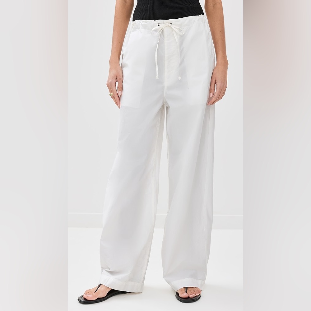 Nwt Nili Lotan Kai Cotton Wide-Leg Pants